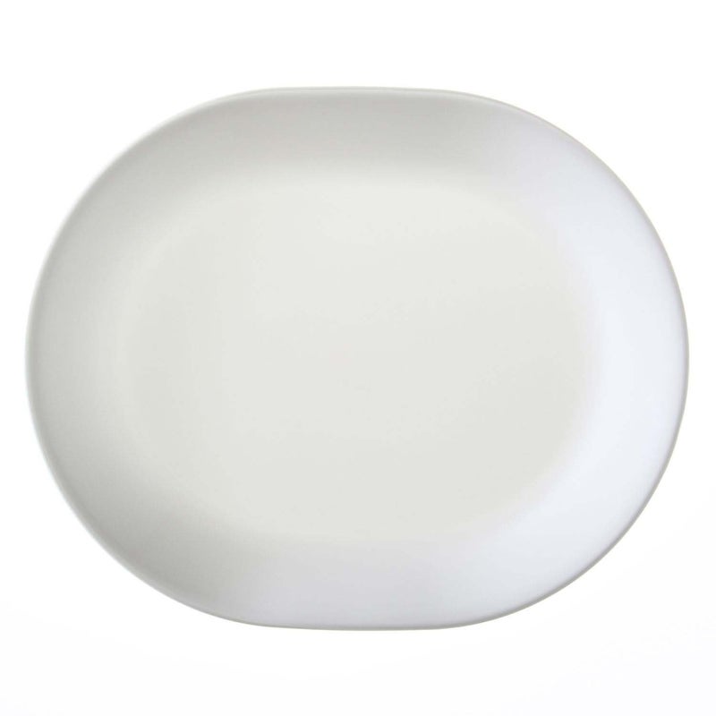 Corelle طبق تقديم كوريل 3128 زجاج فيتريل شتوي صقيع أبيض عبوة من 3 32 سنتيمتر - Image 1