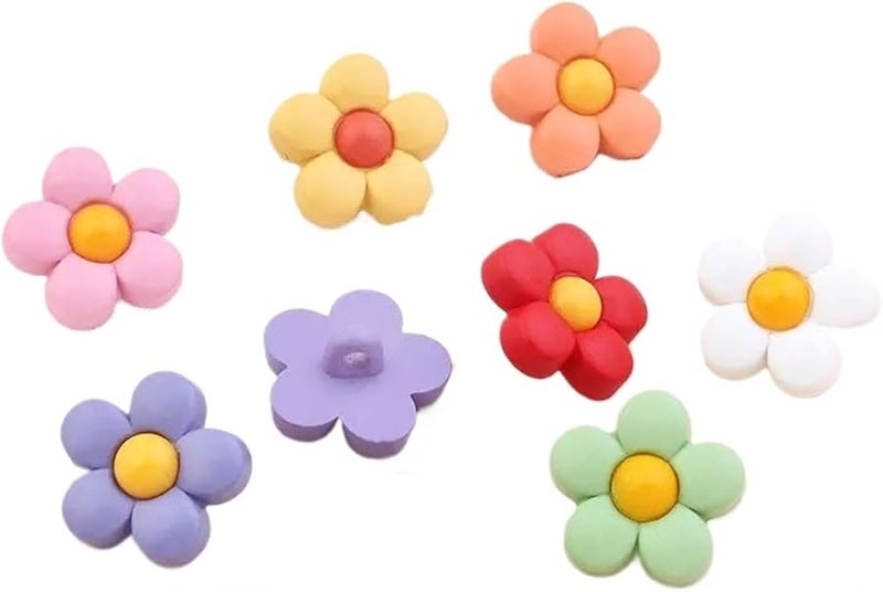 Black Hand Sewing Buttons 500Pcs Flower Buttons for DIY Clothes Sofa Decorations Crafts - Image 3