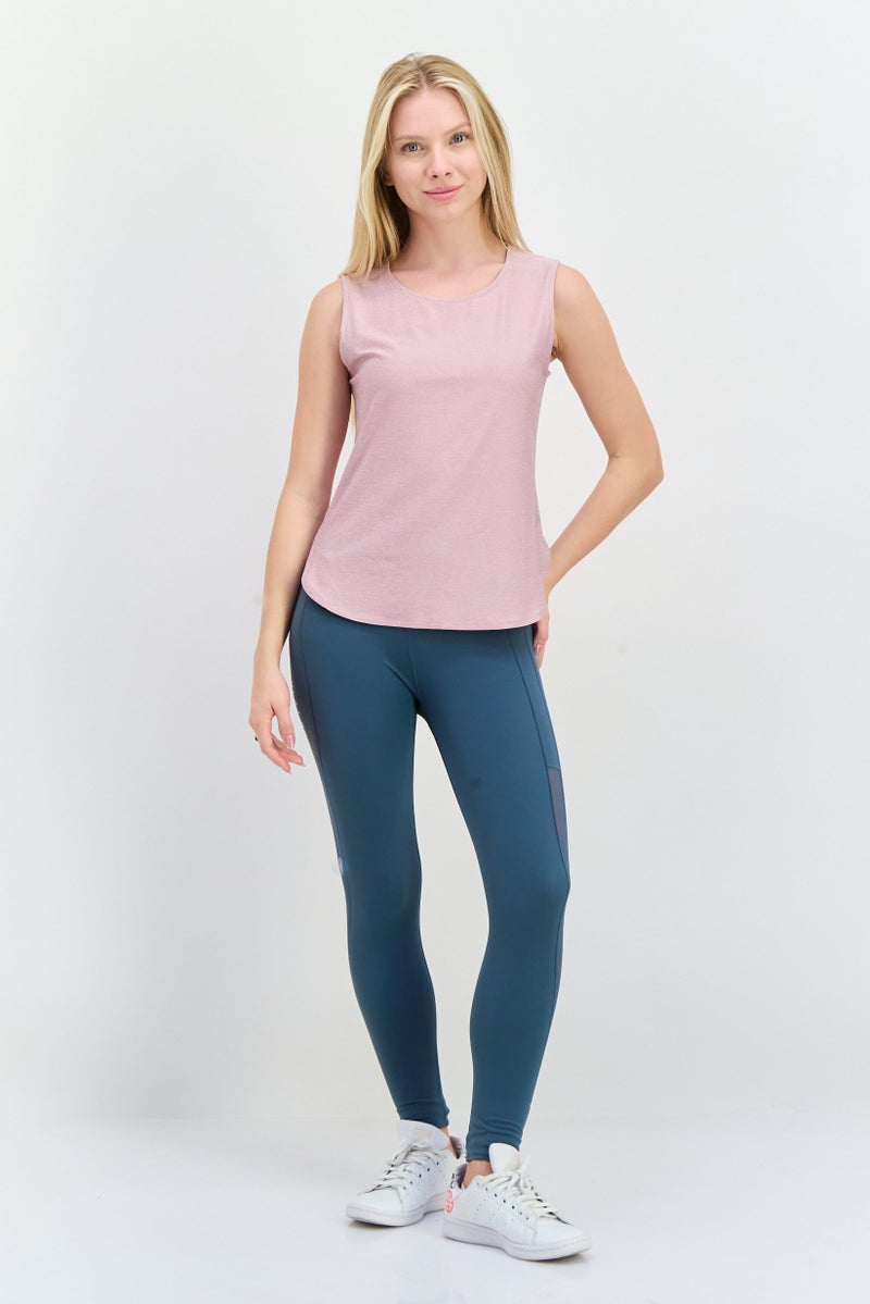 HEAD Women Sportswear Fit Sleeveless Training Tank Top, Mauve Shadows - Image 3