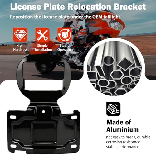 KOONDHEEND License Plate Relocation Bracket Fits for Harley Davidson Electra Glide Road Ultra Limited CVO FLHTKSE FLHTCU FLHTCUL FLHTKL FLTRUSE Replace 67900167 - Image 3