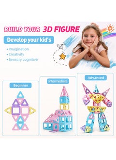 Magblock Magnetic Building Blocks Set, Upgraded Magnetic Tiles Toys For 3 4 5 6 7 8+ Year Old Girls, 103Pcs Magnet Toys For Toddlers Boys And Girls 3-5  - Image 5