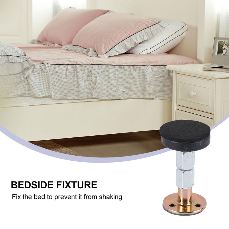 4pcs Metal Bedside Fixator Anti-sloshing Actuator Adjustable Wall Stabilizer Sturdy Anti- Tool for Home Bedroom (Adjustable 67-87mm) - Image 5