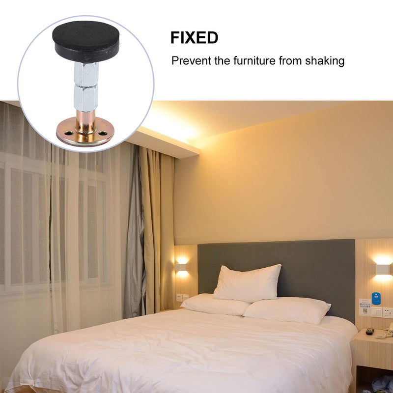 4pcs Metal Bedside Fixator Anti-sloshing Actuator Adjustable Wall Stabilizer Sturdy Anti- Tool for Home Bedroom (Adjustable 67-87mm) - Image 4