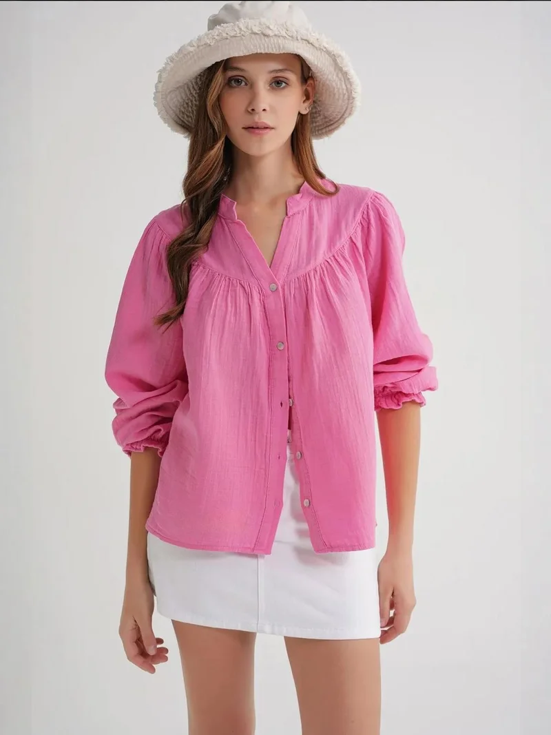 MixRay MIXRAY Muslin Cotton Shirt