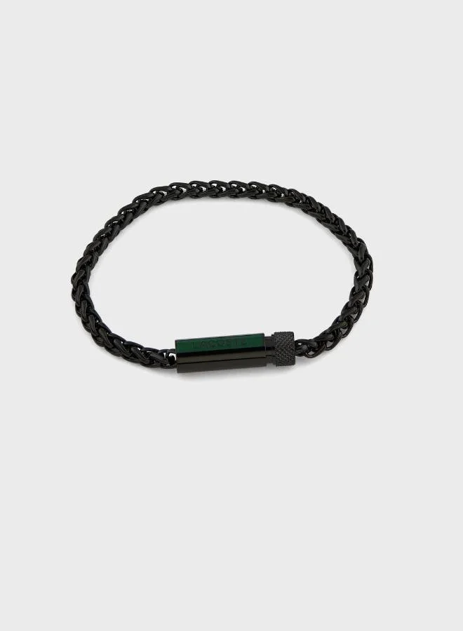 LACOSTE Spelt Collection Chain Bracelet For Men With Black Ion Plating (Ip) - 2040339