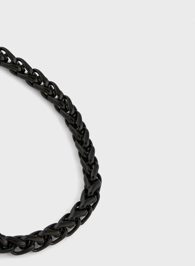 Lacoste  Spelt Collection Chain Bracelet For Men With Black Ion Plating (Ip) - 2040339 for Men | Best Price UAE