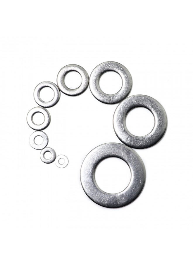 Sutemribor Sutemribor 304 Stainless Steel Flat Washers Set 580 Pieces, 9 Sizes - M2 M2.5 M3 M4 M5 M6 M8 M10 M12  - Image 2