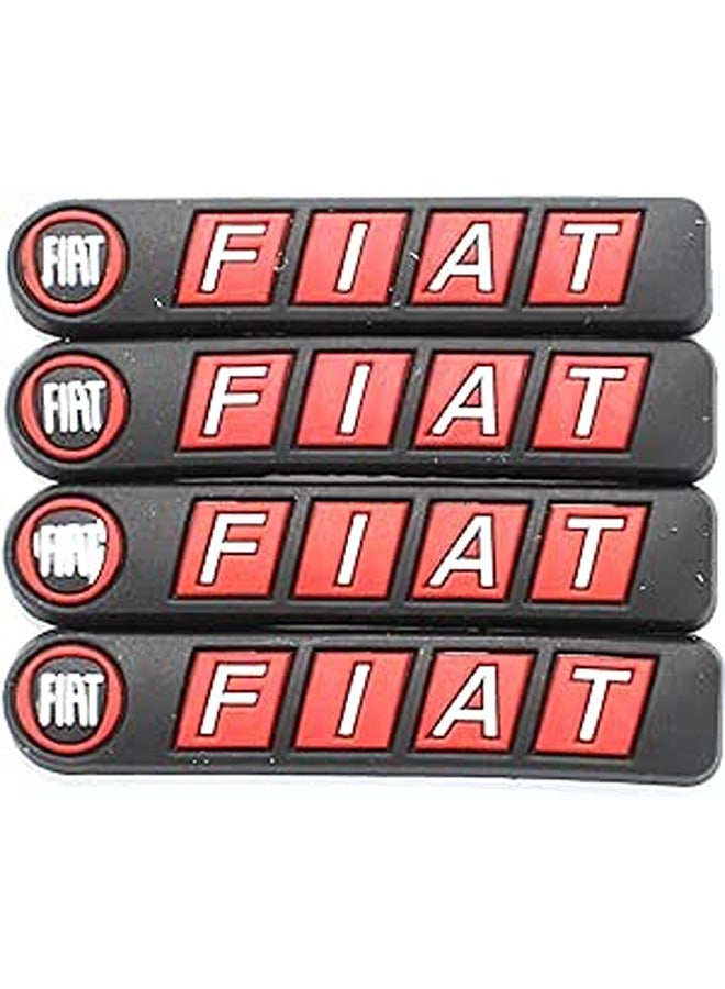 Generic Fiat car side door guard edge defender protector trim guard sticker (black,4 pcs set) 