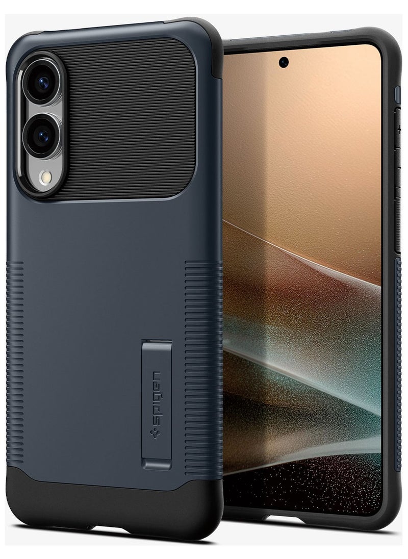 Spigen Slim Armor for Samsung Galaxy S25 EDGE Case Cover (2025) with Kickstand - Metal Slate 