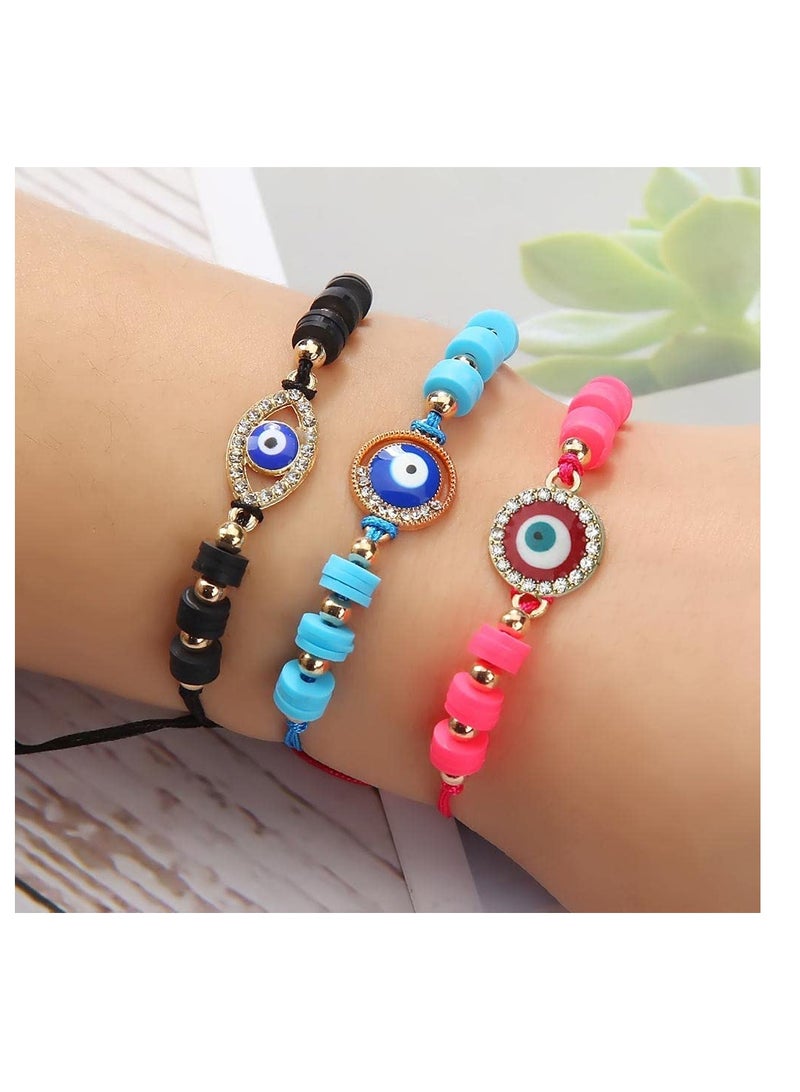 SYOSI 22pcs Alloy Enamel Evil Eye Connector Charms Diamond Evil Eye Beads Charms for Jewelry Necklace Bracelet Making (HK630) - Image 3