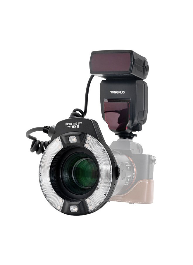 YONGNUO - Macro Ring Flash Camera Speedlite GN18 TTL Auto/ Manual Flash 5600K 3s Recycle Time - Image 1