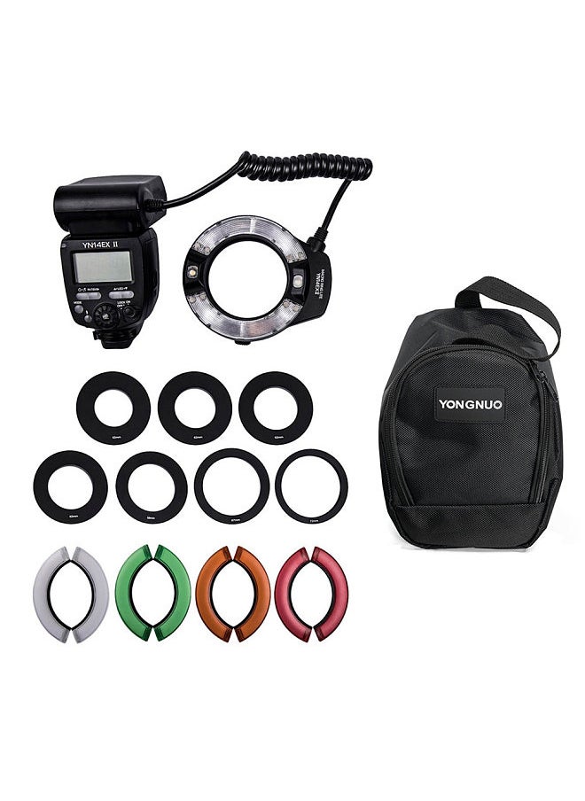 YONGNUO - Macro Ring Flash Camera Speedlite GN18 TTL Auto/ Manual Flash 5600K 3s Recycle Time - Image 1