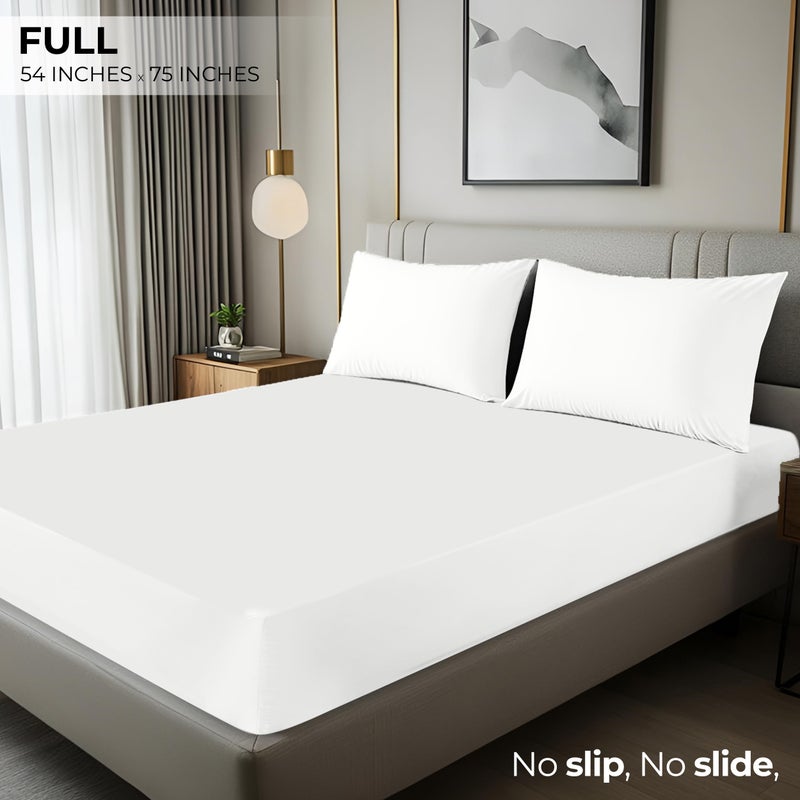 Utopia Bedding شريحة سرير يوتوبيا كاملة - شريحة سفلية - جيب عميق - ميكروفايبر ناعم - مقاومة للانكماش والتلاشي - سهلة العناية - شريحة واحدة فقط (بيضاء) - Image 2