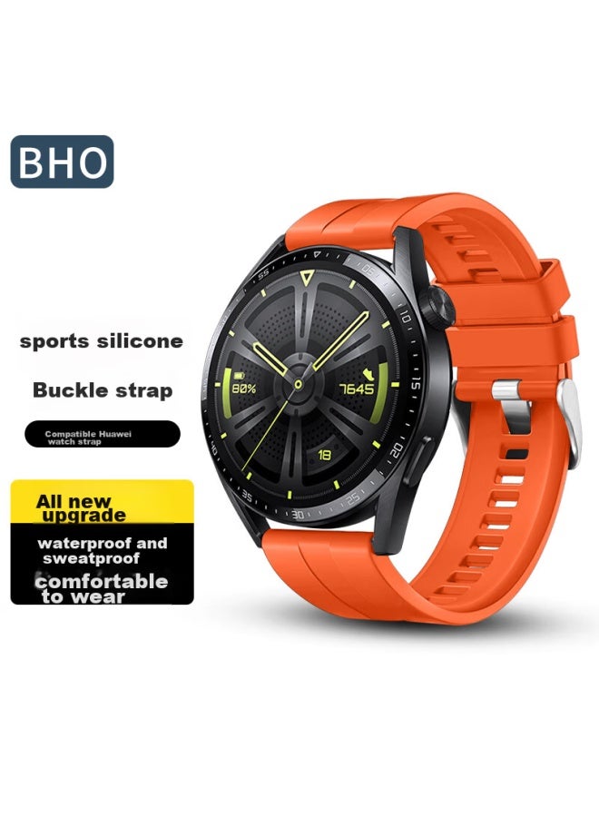 BHO Suitable For Huawei Watch Straps, Gt5Pro/Gt4/Gt3Pro/Gt2 Sports Silicone Watch Bands, Watch4/Watch3/New/Honor Magic2 Watch Straps - Image 1