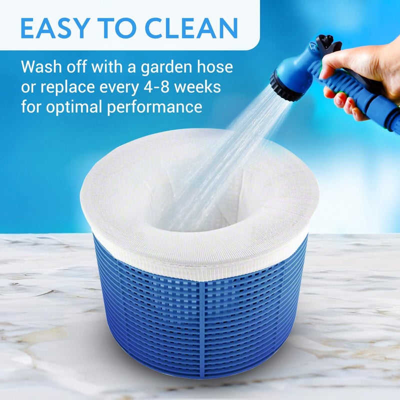 IMPRESA Pool Skimmer Socks - Compatible with Hayward, Pentair & Intex - 20-Pack - Filter Saver Socks - Fits Inground & Above Ground Pool Skimmers - Image 5