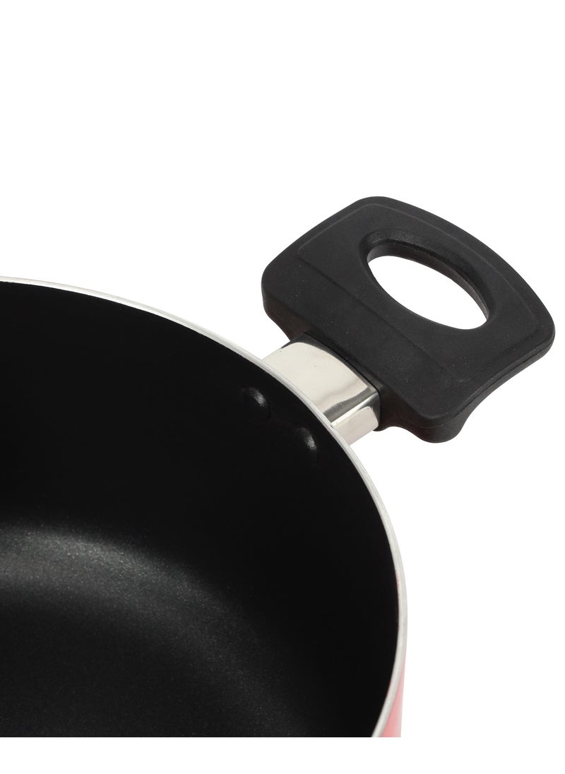 DELCASA - 7 piece Non Stick Cookware Set DC3376 Tempered Glass Lids, Bakelite Knobs, and CD Bottom Includes Casserole, Wokpan, Fry Pan, and 2 Nylon Tools - Image 1