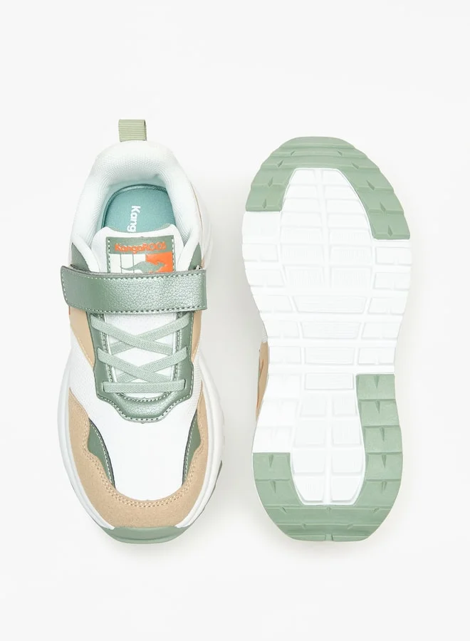 kangaROOS Boys' Panelled Walking Shoes with Hook and Loop Closure
