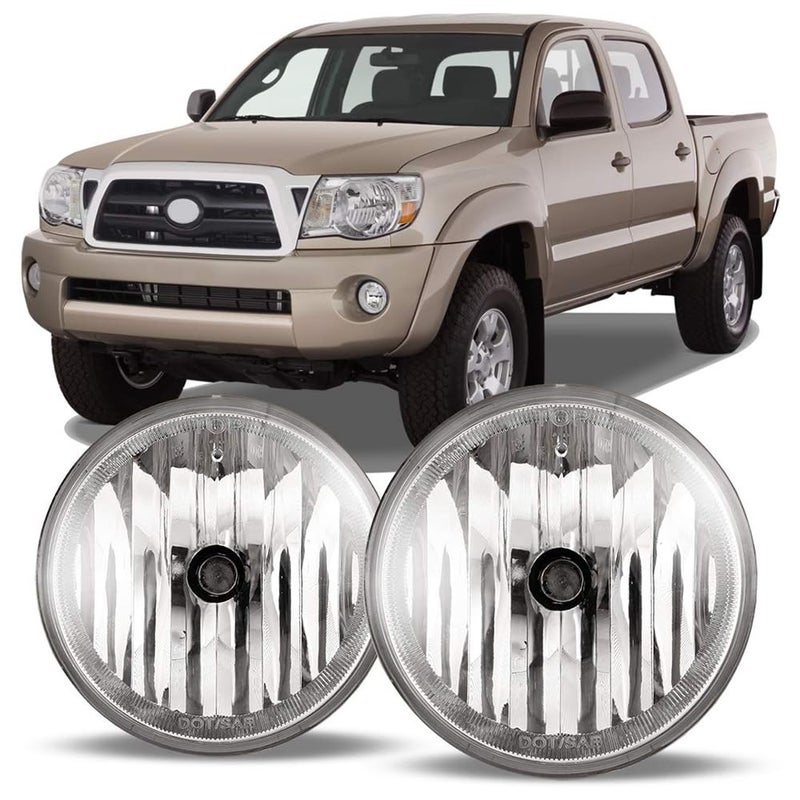 Winjet Fog Lights Assembly fit for 05-11 Tacoma Fog Light, Clear(Wiring Kit Included - Image 1