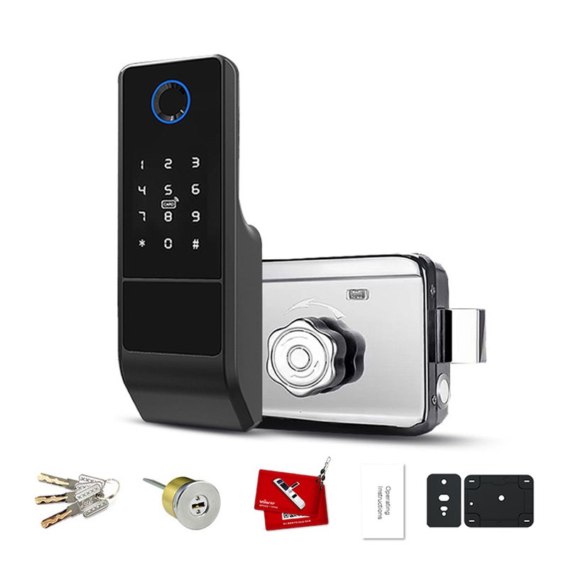 Tuya WiFi Intelligent Door Lock Home Apartment Intelligent Lock 5 In 1 Unlocking Smartphone Fingerprint Code Password Card Keys Unlocking Intelligent Home Anti-theft Securitys Lock - Image 1
