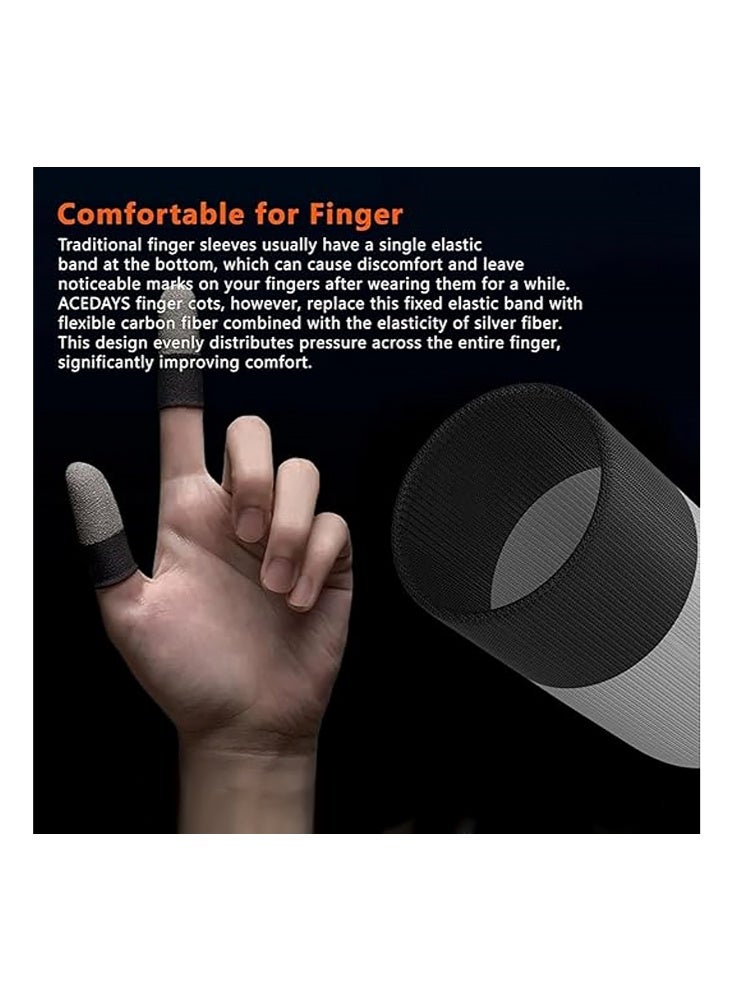 ACEDAYS 2 Pairs Mobile Game Touch Screen Finger Sleeve Super Highly Sensitive Feelers Smooth Operation Sweat Absorbing Odorless Breathable Seamless F Finger Sleeve For Pubg And Much Other Games Play - Image 3