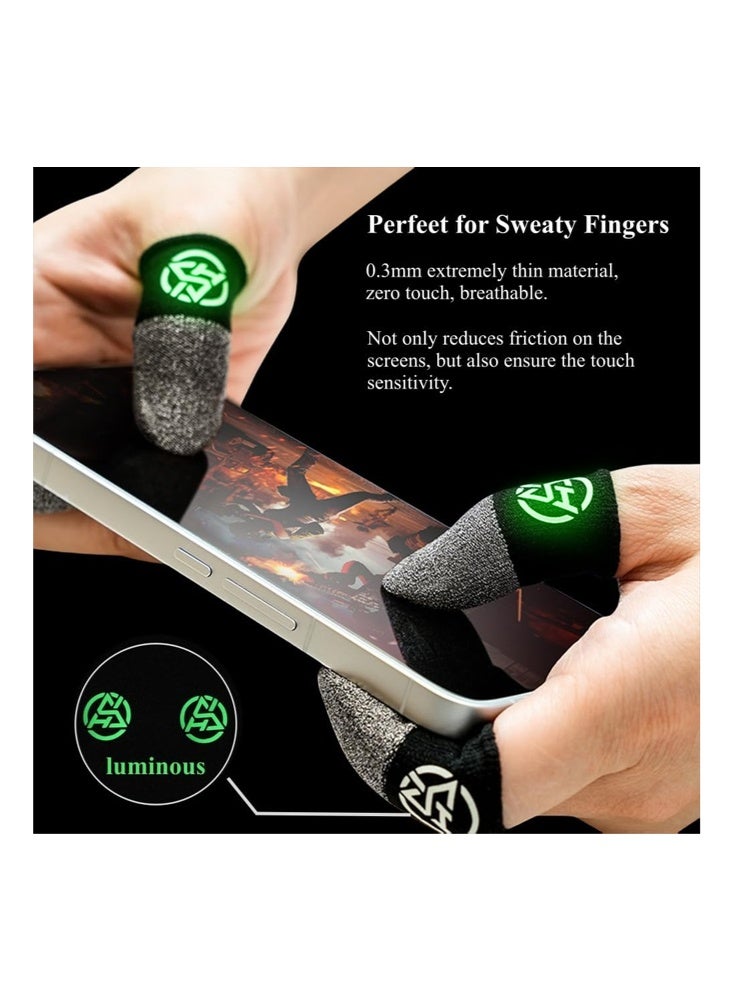 ACEDAYS 2 Pairs Mobile Game Touch Screen Finger Sleeve Super Highly Sensitive Feelers Smooth Operation Sweat Absorbing Odorless Breathable Seamless F Finger Sleeve For Pubg And Much Other Games Play - Image 4