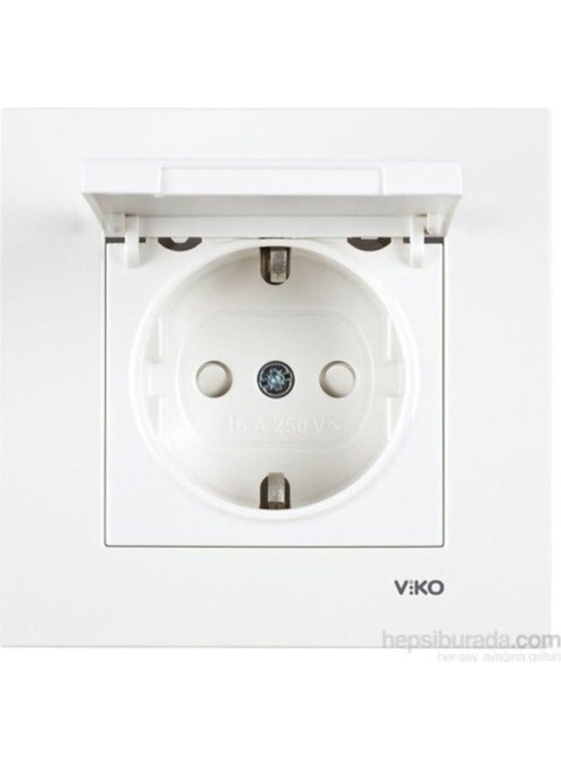 Viko Karre Covered Grounded Socket with Frame 