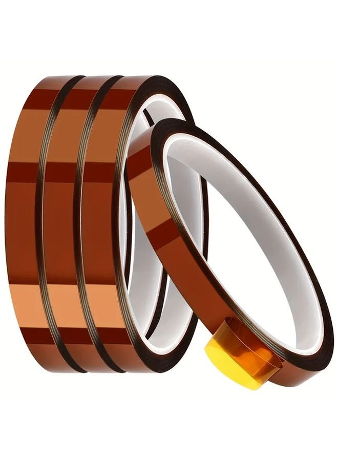 4 Rolls 10mm x 33m High Temperature Heat Resistant Adhesive Tape For Sublimation Heat Press - Image 2