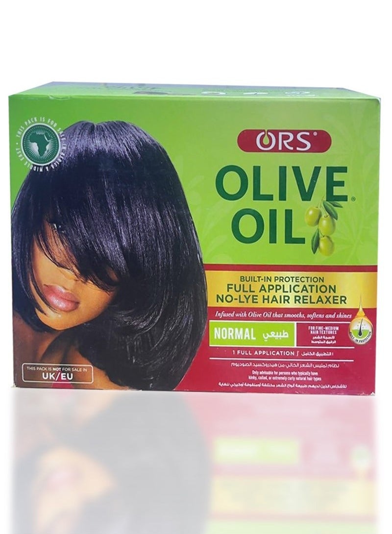 Hair Relaxer Kit With Olive Oil Regular Strength Built In Protection For Fine & Medium Hair Textures