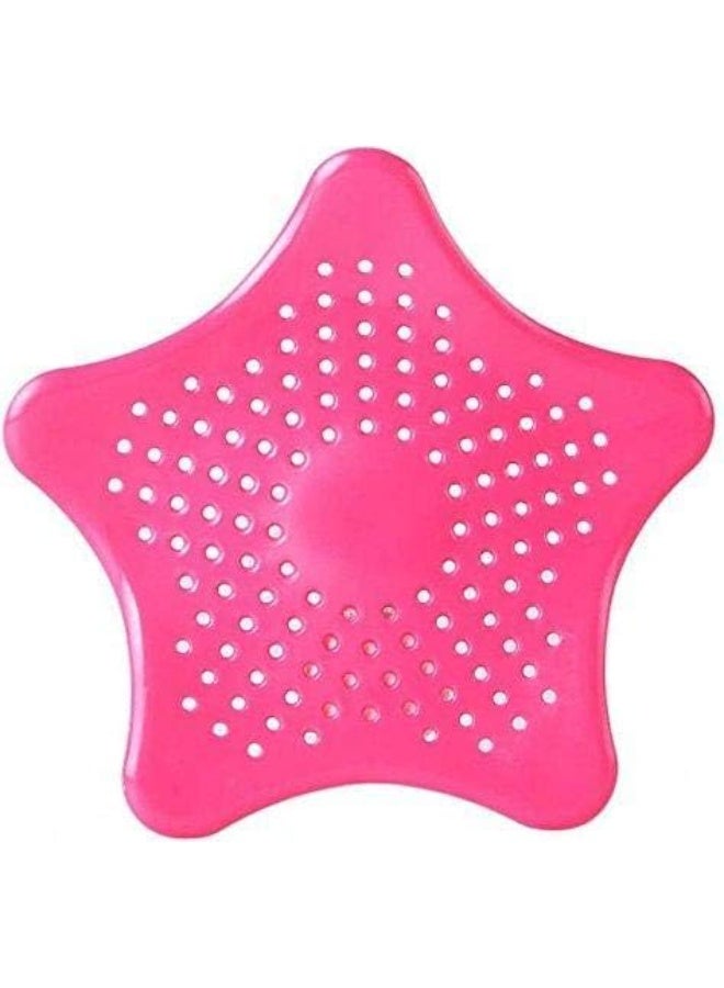 غطاء مصفاة حوض سيليكون لمنع انسداد البوطسي والحوض – مصفاة مرنة للحمام والمطبخ لحجز الشعر وبقايا الطعام – تصميم نجمة – قطعة واحدة – ألوان متعددة - Image 3