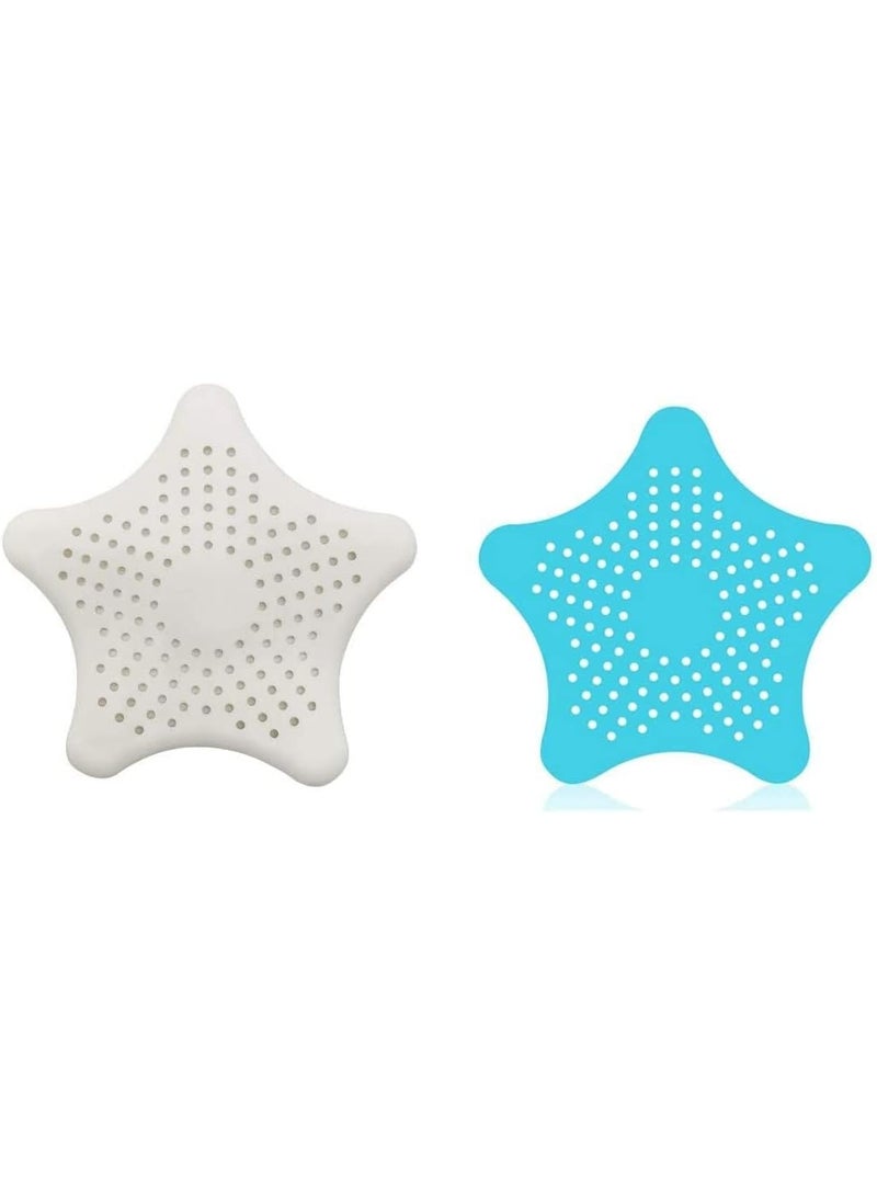 غطاء مصفاة حوض سيليكون لمنع انسداد البوطسي والحوض – مصفاة مرنة للحمام والمطبخ لحجز الشعر وبقايا الطعام – تصميم نجمة – قطعة واحدة – ألوان متعددة - Image 4