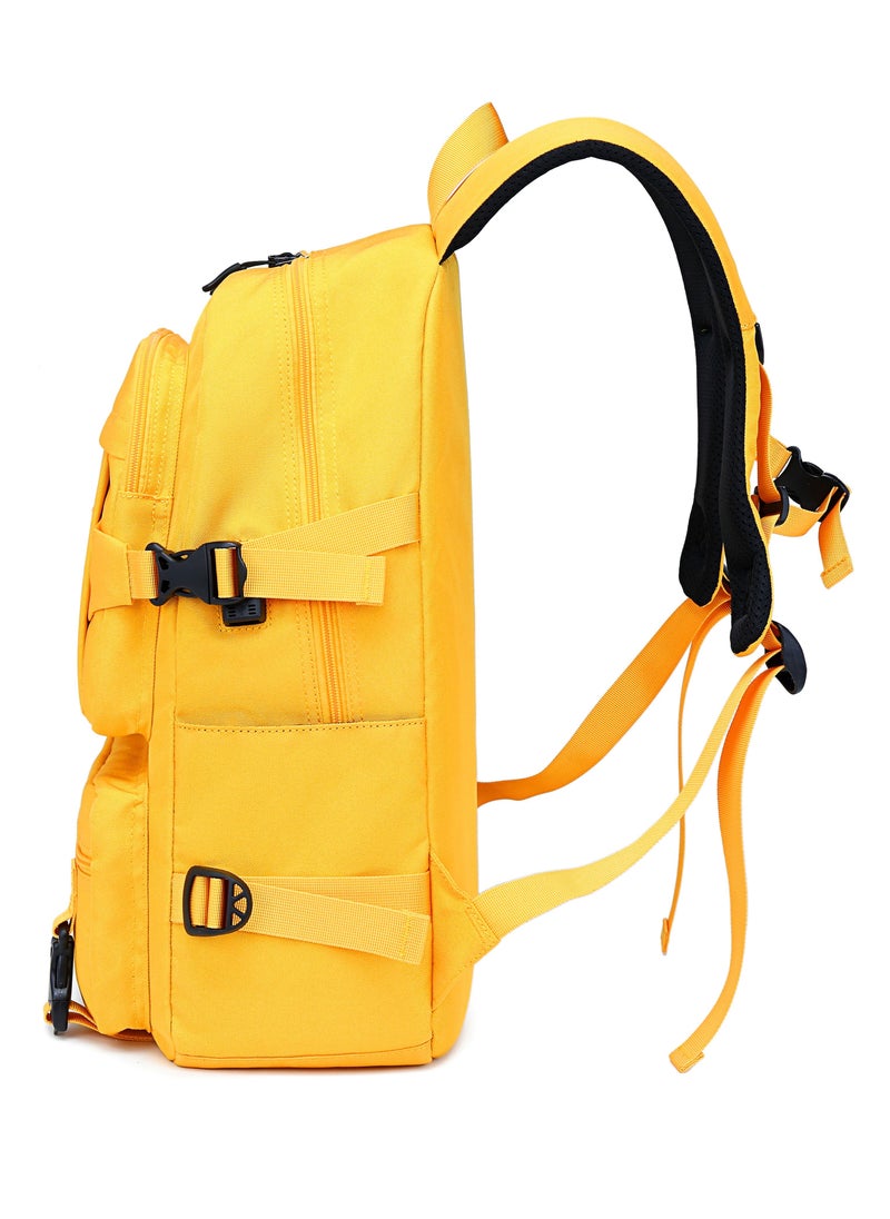Loquat - Popular Casual Backpack School Bag For Middle School Students Yellow - Image 1