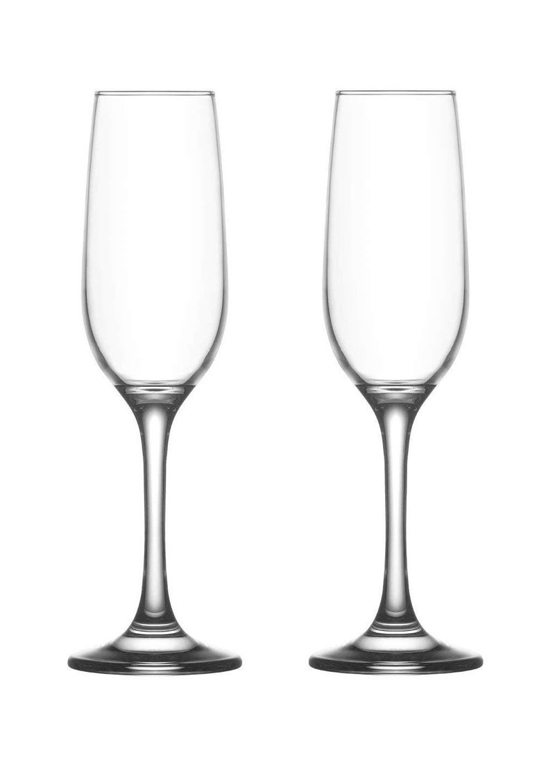 Cloudsell Cloudsell Non Lead Viola Champagne Flute Clear Red Wine Glass Set of 2 200 ml  - Image 1