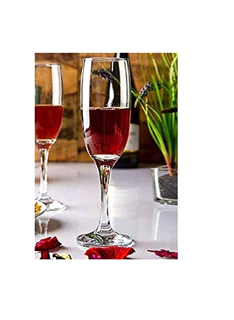 Cloudsell Cloudsell Non Lead Viola Champagne Flute Clear Red Wine Glass Set of 2 200 ml  - Image 3