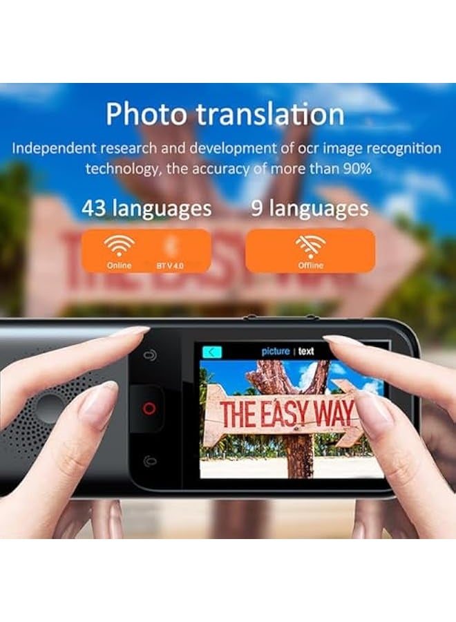 Topleo T11 Portable Language Translator Device Voice Interpreter with 134 Languages Voice Translating 10 Offline Translation Recording Photo Translation for Travel Business Study Use - Image 5