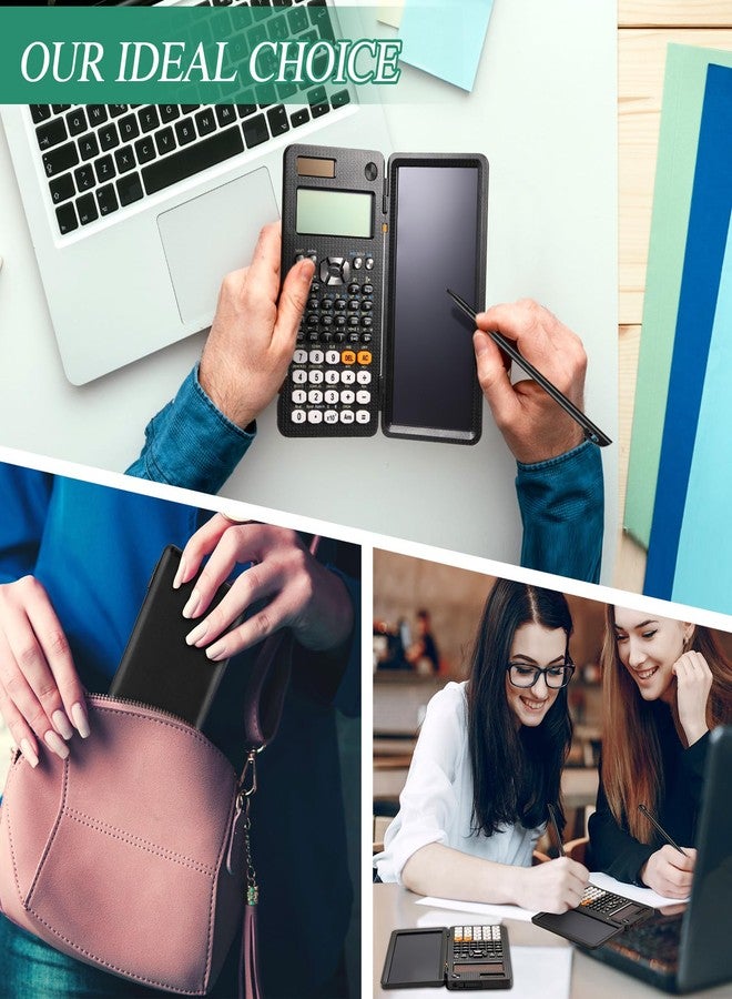 آلات حاسبة علمية من كوبكيم مزودة بلوحة كتابة LCD، مثالية للعودة إلى المدرسة. آلة حاسبة تعمل بالطاقة الشمسية، آلة حاسبة رياضية صغيرة مزودة بدفتر ملاحظات لطلاب المرحلتين الإعدادية والثانوية. - Image 5