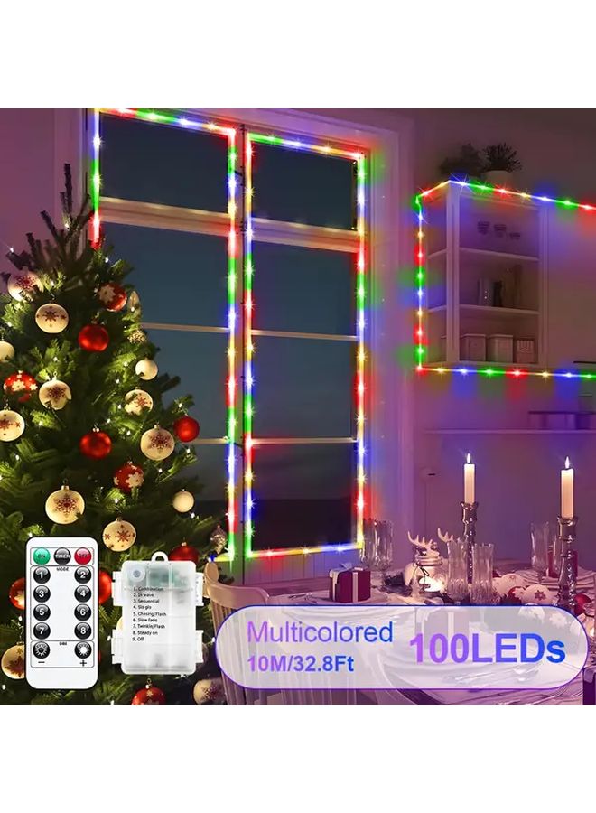 White 50 LED 196.85 Inch Outdoor Battery Powered Rope Light 8 Color Changing Modes - Image 3