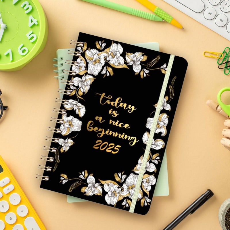 A5 Hardcover Planner - Weekly Monthly Planner for Pencil Sharpeners Camping Mat Life Jackets Halloween Ghost Mug Beach Tote Bag - Image 1