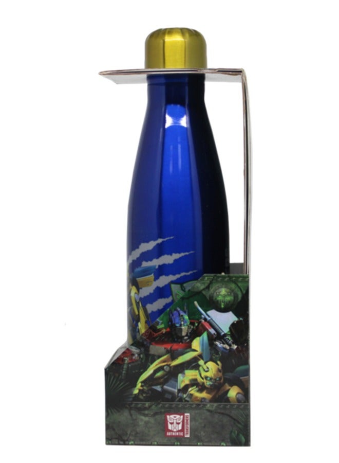 TRANSFORMERS Double Wall Stainless Steel Water Bottle Blue and Gold 600ml - Image 2
