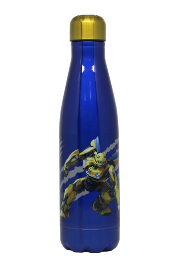 TRANSFORMERS Double Wall Stainless Steel Water Bottle Blue and Gold 600ml - Image 3