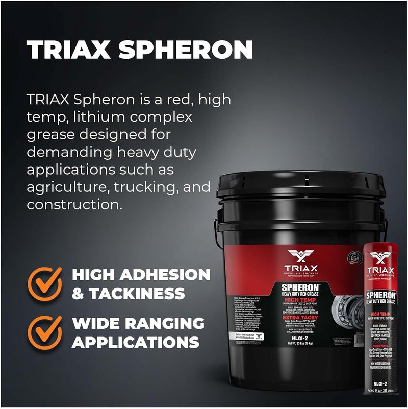 TRIAX Spheron HT-2 Heavy Duty Red Grease - 10 Tube Pack - Image 3