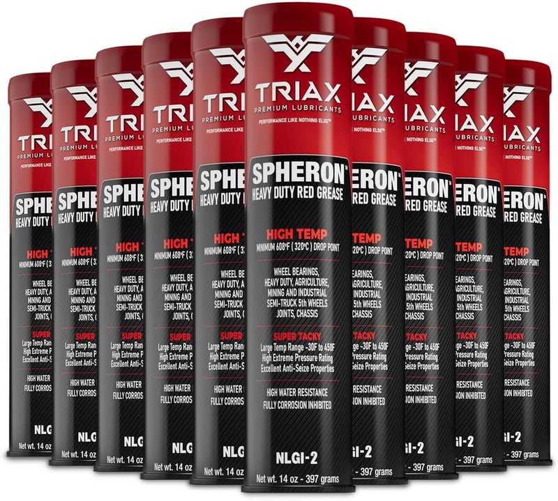 TRIAX Spheron HT-2 Heavy Duty Red Grease - 10 Tube Pack - Image 1