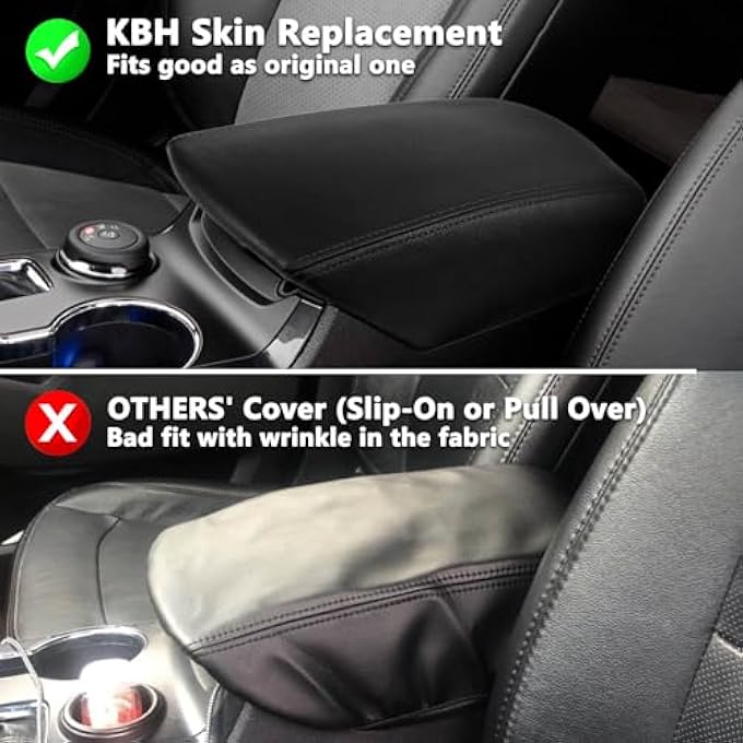 Auto Center Console Armrest Cover For Ford Explorer 20112018 Vinyl Microfiber Leather Console Replacement Black - Image 5