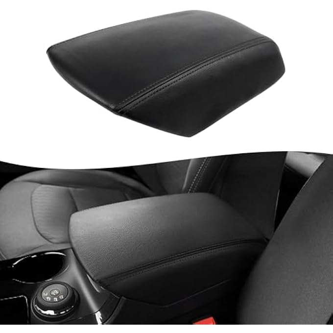 Auto Center Console Armrest Cover For Ford Explorer 20112018 Vinyl Microfiber Leather Console Replacement Black - Image 1
