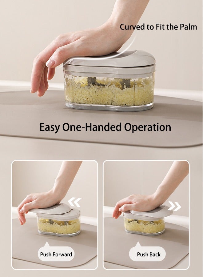 Multi-functional hand-push food chopper, mini portable vegetable chopper, complementary food blender, food processor for vegetables, fruits, meat, spices, etc.  - Image 2