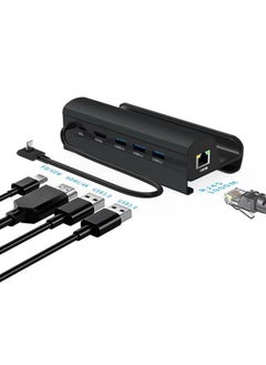 Chixing 6 in 1 Stream Deck Dock with HDMI 2.0 4K@60Hz, Docking Station for Steam Deck ROG Ally, 1000Mbps Gigabit Ethernet, 3 USB-A 3.0 and Full Speed Charging USB-C Port Compatible with Valve Steam Deck  - Image 1