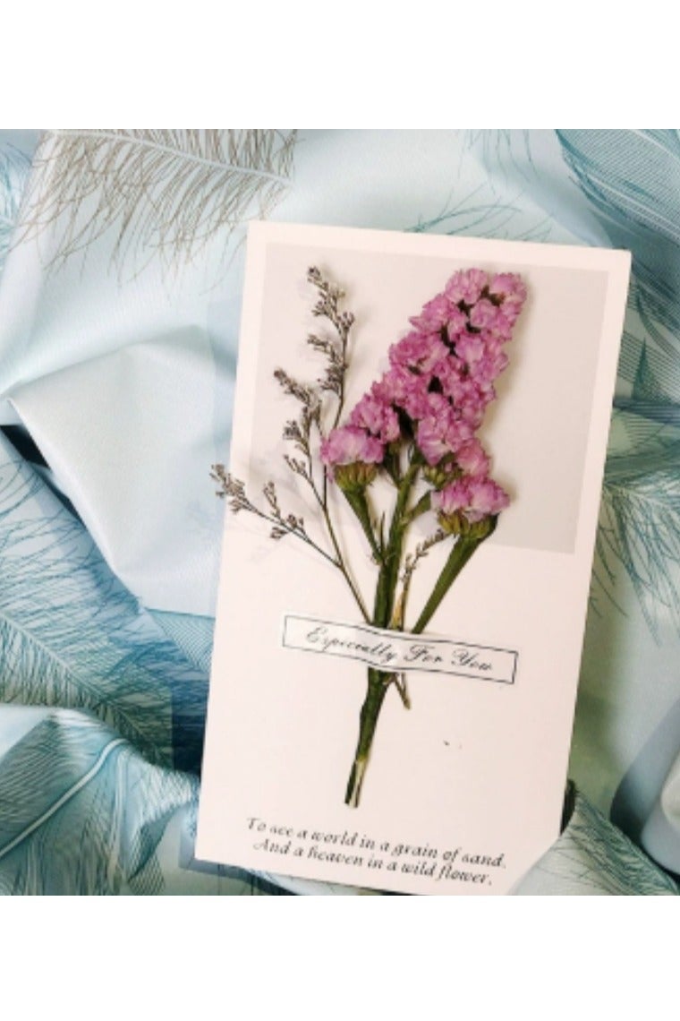 10 Packs Dried Flowers Greeting Card Gift Card, DIY Invitation Wish Card Note Card Thank You Card For Birthday Wedding Card - Image 3