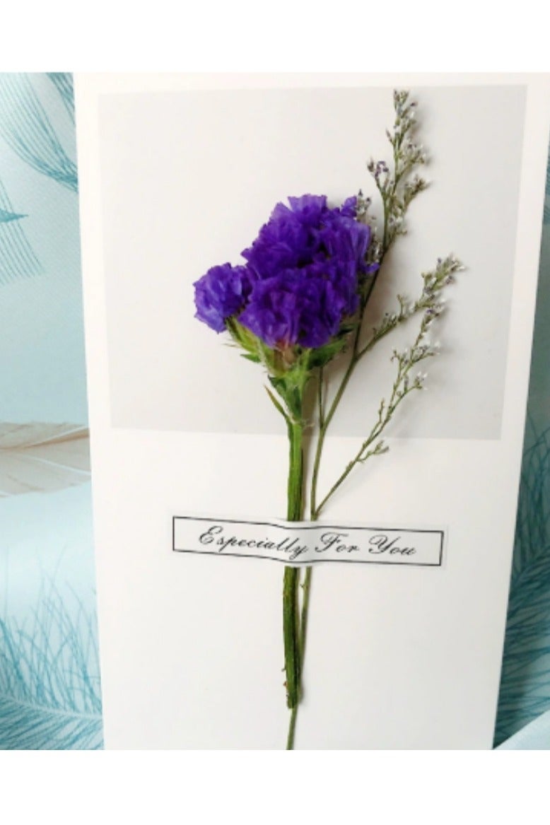 10 Packs Dried Flowers Greeting Card Gift Card, DIY Invitation Wish Card Note Card Thank You Card For Birthday Wedding Card - Image 2