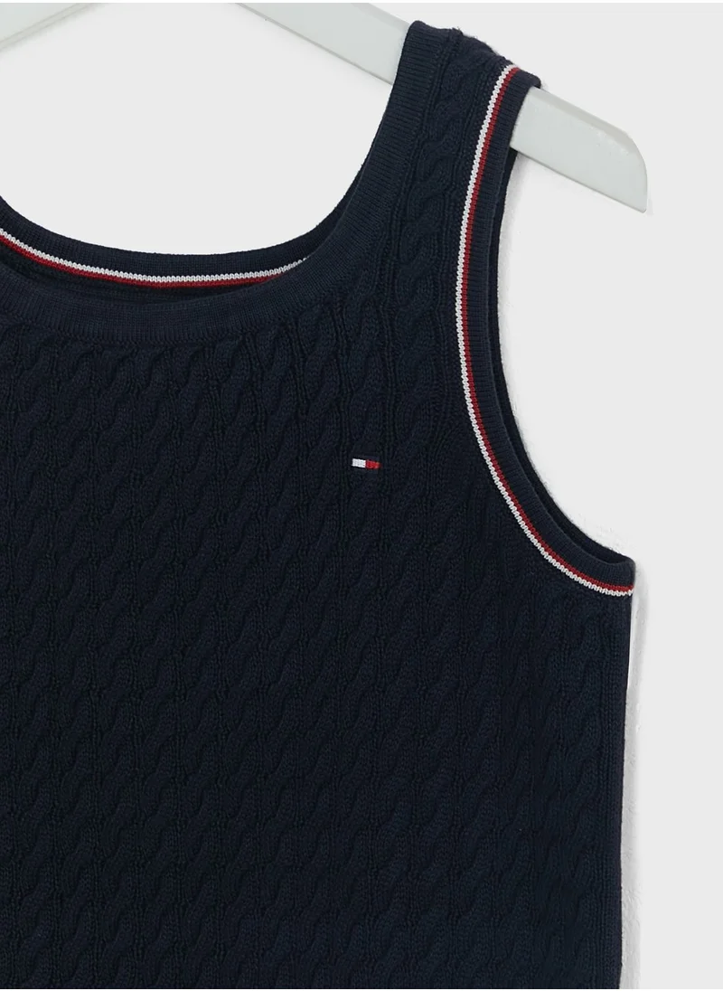 TOMMY HILFIGER Youth Striped Cable Dress
