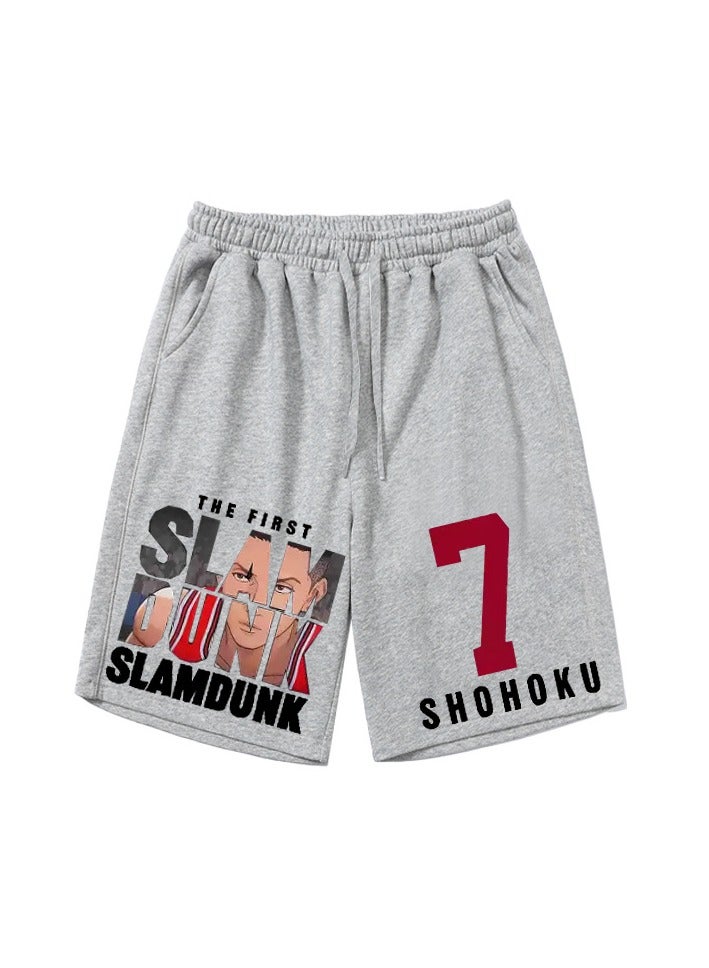 KUYING New Slam Dunk Master Printed Loose Five Point Casual Pants  - Image 1