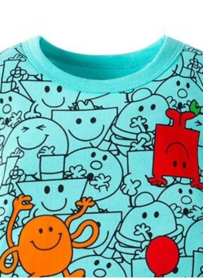 YUNIQEE Green Printed Short Sleeve Crew Neck T-Shirt
